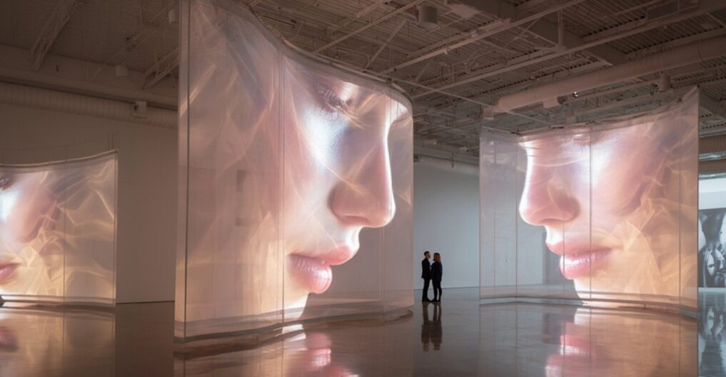 Modern Art Gallery Scene