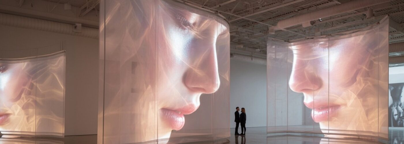 Modern Art Gallery Scene Modern Art Gallery Scene